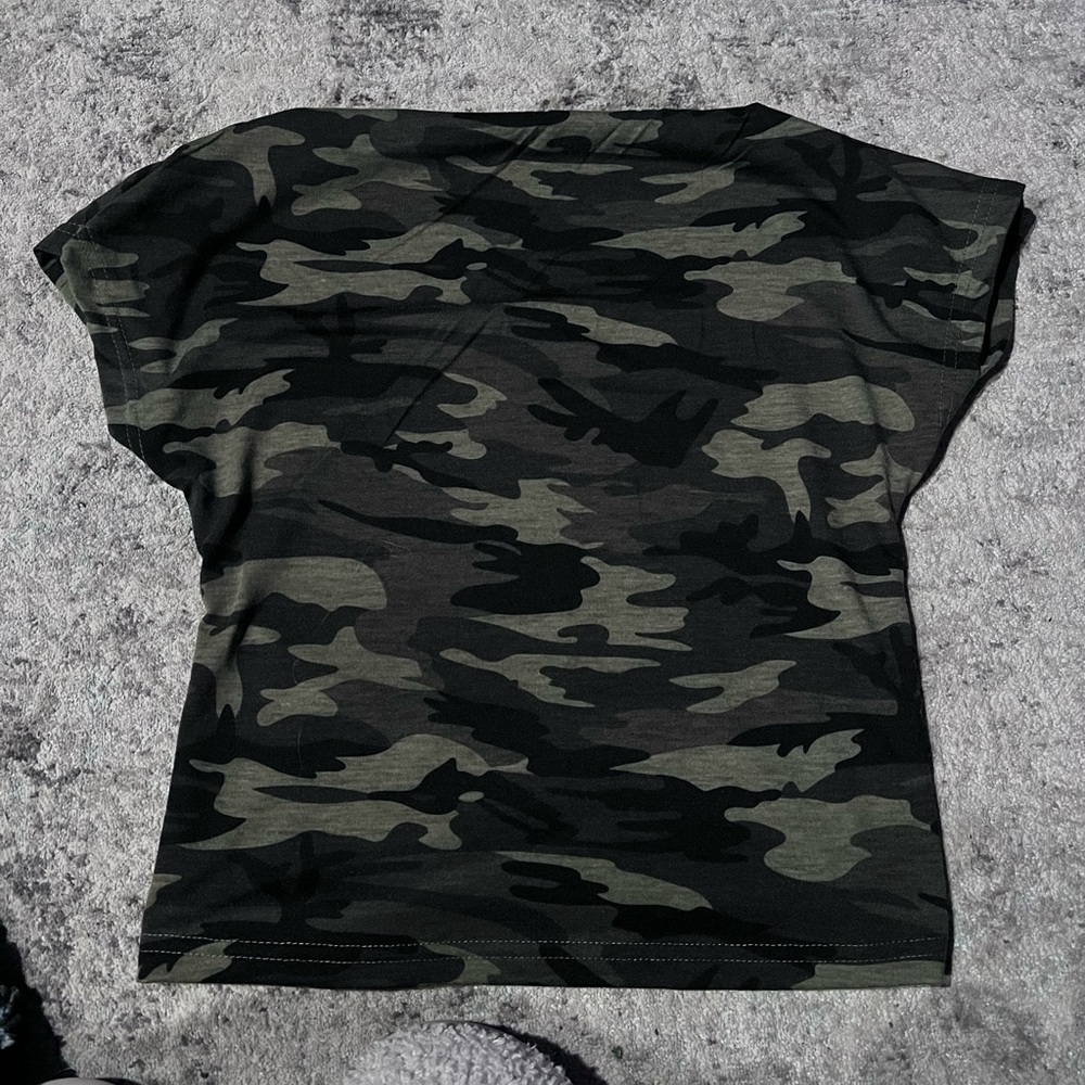 Backless Camo Crop Top